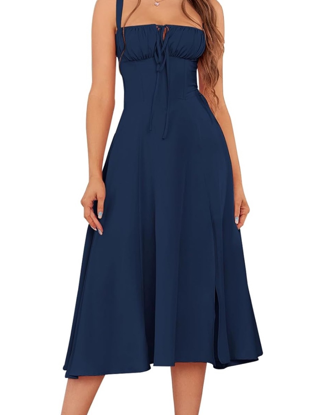 Navy Blue Corset Dress